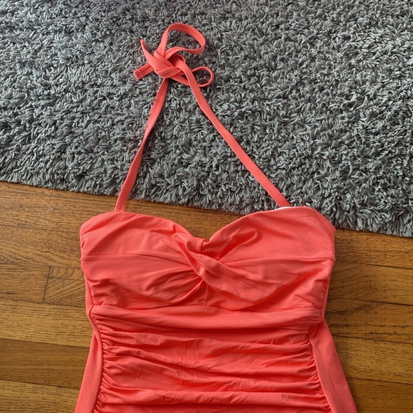 NWT Ralph Lauren Twisted One-Piece Suit in Coral Reef Size 12 - Picture 6 of 15